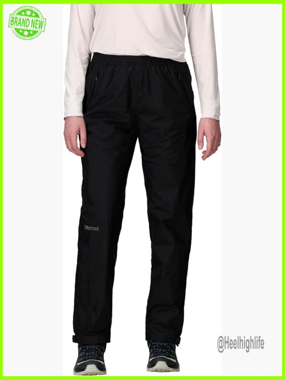 Waterproof Hiking Pants Recycled Nylon Lightweight Packable Rain Pants